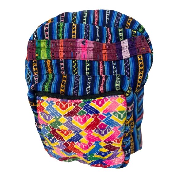 Creaciones "Mini" Casita Unique Made in Guatemala Backpack 100% Cotton Colorful - Picture 5 of 11